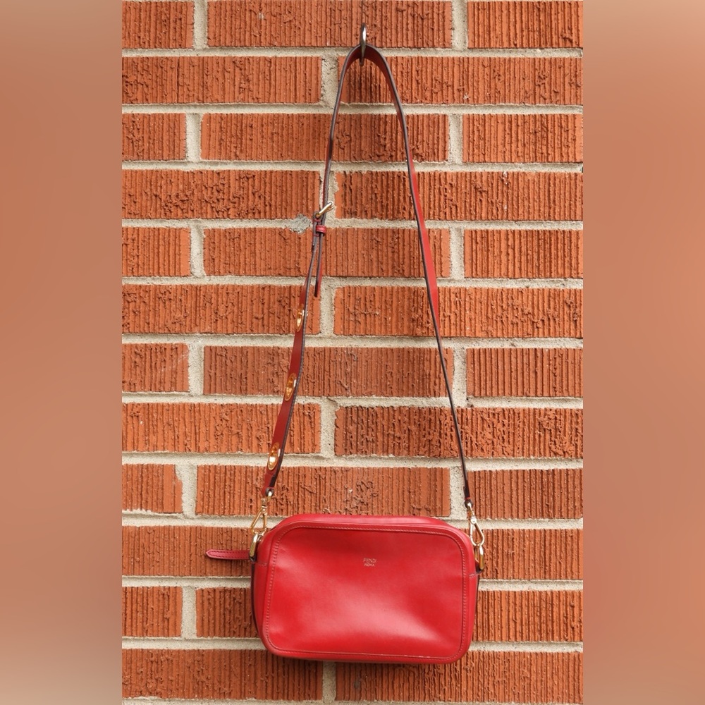 Fendi Vibrant Red Crossbody Camera Bag